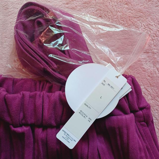 ★チェリーピンク鮮やか綺麗お洒落☆裾リボン付き2way裾カットOK柔らかスエード調ロング足長プリーツ体型カバーイージーワイドパンツ < 女性ファッション  ★チェリーピンク鮮やか綺麗お洒落☆裾リボン付き2way裾カットOK柔らかスエード調ロング足長プリーツ体型カバーイージーワイドパンツ < 女性ファッションの