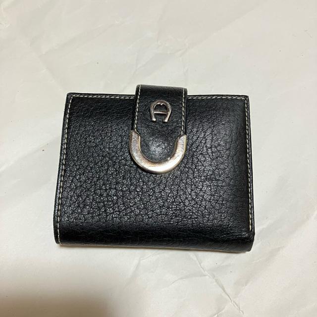 【アンティーク】【AIGNER / アイグナー】 牛革 / 二つ折り財布 黒 < ブランド 【アンティーク】【AIGNER / アイグナー】 牛革 / 二つ折り財布 黒 < ブランドの
