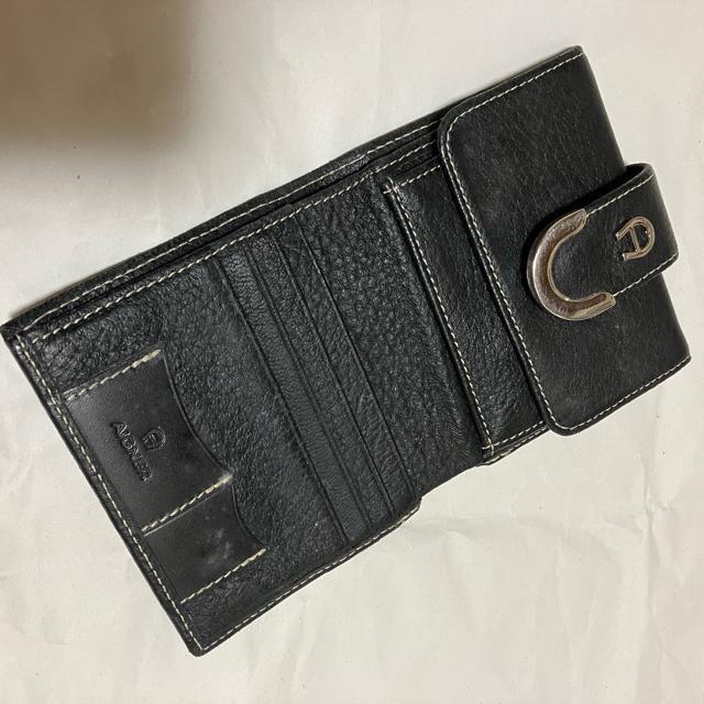 【アンティーク】【AIGNER / アイグナー】 牛革 / 二つ折り財布 黒 < ブランド 【アンティーク】【AIGNER / アイグナー】 牛革 / 二つ折り財布 黒 < ブランドの
