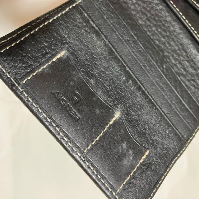 【アンティーク】【AIGNER / アイグナー】 牛革 / 二つ折り財布 黒 < ブランド 【アンティーク】【AIGNER / アイグナー】 牛革 / 二つ折り財布 黒 < ブランドの