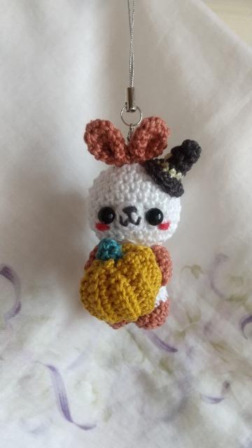 ハロウィン*かぼちゃ*うさ編みぐるみストラップ(茶色) < ペット/手芸/園芸  ハロウィン*かぼちゃ*うさ編みぐるみストラップ(茶色)  < ペット/手芸/園芸の