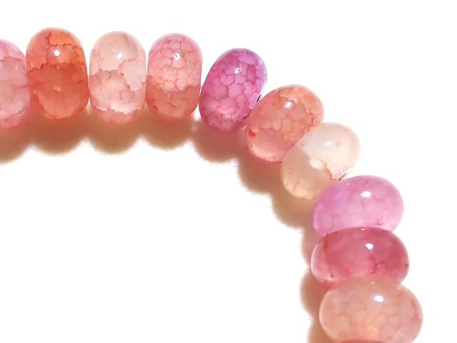 天然石★龍紋瑪瑙(ピンク)8mmロンデル ブレス < 女性アクセサリー/時計 天然石★龍紋瑪瑙(ピンク)8mmロンデル ブレス < 女性アクセサリー/時計の