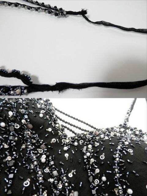 EauSouage黒ビーズビジューシルクマーメイドロングドレス < 女性ファッション EauSouage黒ビーズビジューシルクマーメイドロングドレス < 女性ファッションの