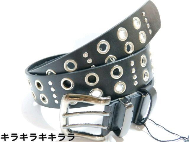 《New》キレカジ系マストアイテム★ダブルピン(2連ハトメ)ベルト<ブラック> < 男性ファッション  《New》キレカジ系マストアイテム★ダブルピン(2連ハトメ)ベルト<ブラック>  < 男性ファッションの