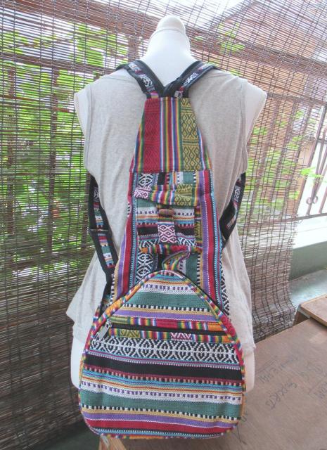 折りたためる*ネパールゲリコットンリュックサック 2 < 女性ファッション 折りたためる*ネパールゲリコットンリュックサック 2 < 女性ファッションの