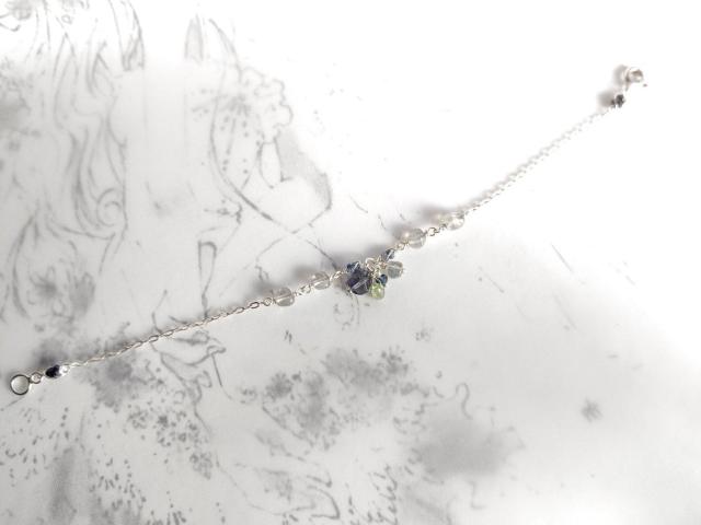 *サファイアとアイオライトのブレスレット*silver 13005 < 女性アクセサリー/時計  *サファイアとアイオライトのブレスレット*silver 13005 < 女性アクセサリー/時計の