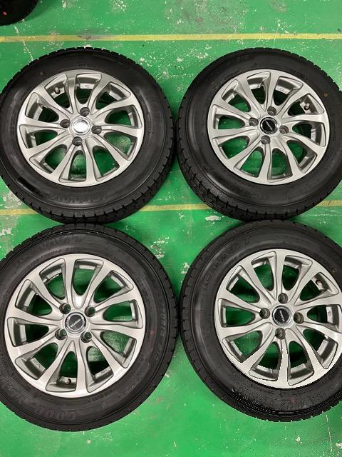 0192164)激安国産中古スタッドレスタイヤグッドイヤー4本ブリヂストンアルミホイールバルミナセット165/70R14送料無料 < 自動車/バイク 0192164)激安国産中古スタッドレスタイヤグッドイヤー4本ブリヂストンアルミホイールバルミナセット165/70R14送料無料 < 自動車/バイク