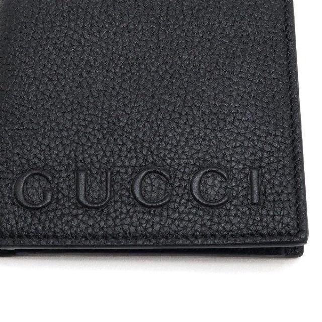 ◆ 本物 新品同様 ◆ GUCCI グッチ 2つ折り財布 小銭入れ付き ブラック 黒 レザー ロゴ 保存袋 箱 人気 835098 < ブランド  ◆ 本物 新品同様 ◆ GUCCI グッチ 2つ折り財布 小銭入れ付き ブラック 黒 レザー ロゴ 保存袋 箱 人気 835098 < ブランドの
