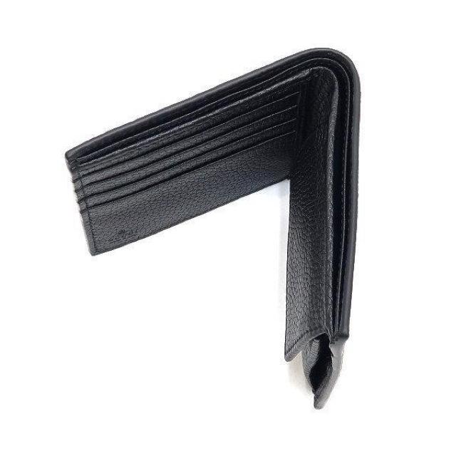 ◆ 本物 新品同様 ◆ GUCCI グッチ 2つ折り財布 小銭入れ付き ブラック 黒 レザー ロゴ 保存袋 箱 人気 835098 < ブランド  ◆ 本物 新品同様 ◆ GUCCI グッチ 2つ折り財布 小銭入れ付き ブラック 黒 レザー ロゴ 保存袋 箱 人気 835098 < ブランドの