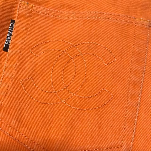 レアカラー 正規品 シャネル CoCoボタン ジーンズ 42 オレンジ < ブランド レアカラー 正規品 シャネル CoCoボタン ジーンズ 42 オレンジ < ブランドの