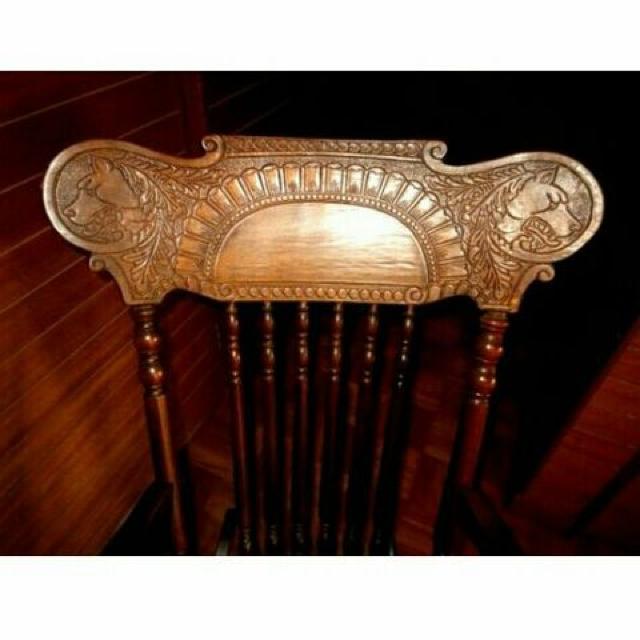 狼 木彫り ロッキングチェア インテリア イス 椅子 ビンテージ < インテリア/ライフ  狼 木彫り ロッキングチェア インテリア イス 椅子 ビンテージ  < インテリア/ライフの