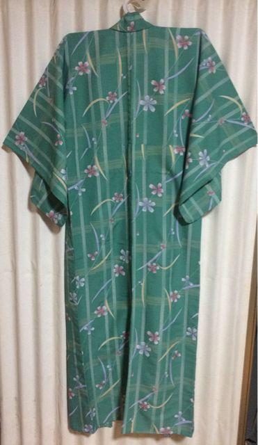 単衣着物☆140☆綺麗なライトグリーン☆可愛いお花柄☆美品☆ < 女性ファッション  単衣着物☆140☆綺麗なライトグリーン☆可愛いお花柄☆美品☆ < 女性ファッションの