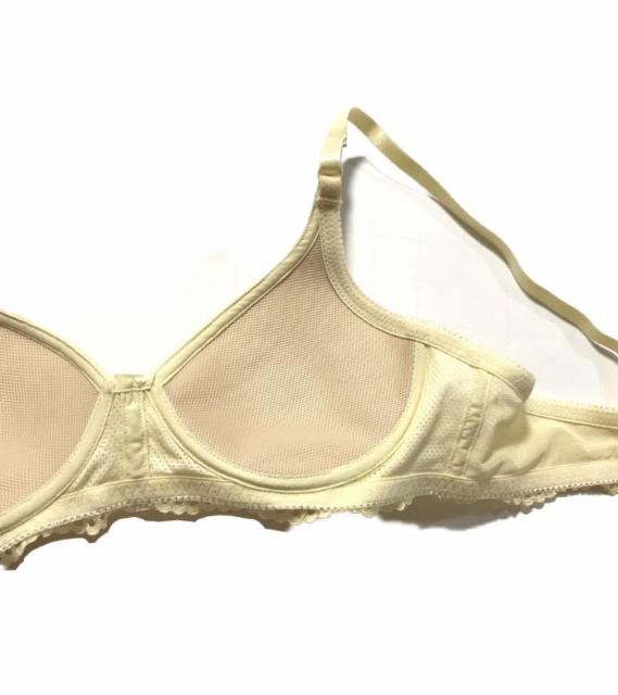 通気性シームレス厚パットノンワイヤーブラジャー(AA75)イエロー〓新品 < 女性ファッション 通気性シームレス厚パットノンワイヤーブラジャー(AA75)イエロー〓新品 < 女性ファッションの