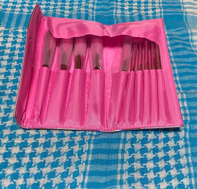 メイクブラシ セット ケース付き 未使用 オーロラピンクポーチ < 香水/コスメ/ネイル  メイクブラシ セット ケース付き 未使用 オーロラピンクポーチ < 香水/コスメ/ネイルの