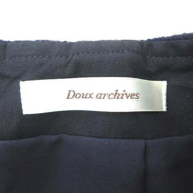 DOUX ARCHIVES スカート ひざ丈 タイト ウール ネイビー 38 < 女性ファッション  DOUX ARCHIVES スカート ひざ丈 タイト ウール ネイビー 38 < 女性ファッションの