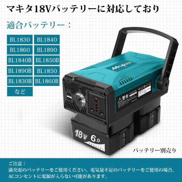 インバーター ポータブル電源 150W 大容量 バッテリーをAC100Vに変換 USBポート搭載 マキタ 18v バッテリー 対応 < ペット/手芸/園芸  インバーター ポータブル電源 150W 大容量 バッテリーをAC100Vに変換 USBポート搭載 マキタ 18v バッテリー 対応 < ペット/手芸/園芸の