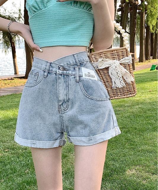 送料無料 新品 デニムショートパンツレディース美脚短パン < 女性ファッション  送料無料 新品 デニムショートパンツレディース美脚短パン < 女性ファッションの