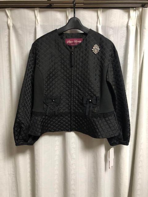 新品タグ付きSuper Beauty スーパービューティー キルティング風バルーン袖ノーカラージャケット < 女性ファッション  新品タグ付きSuper Beauty スーパービューティー キルティング風バルーン袖ノーカラージャケット < 女性ファッションの