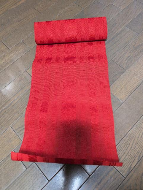 帯反地、夏物、赤 < 女性ファッション  帯反地、夏物、赤  < 女性ファッションの