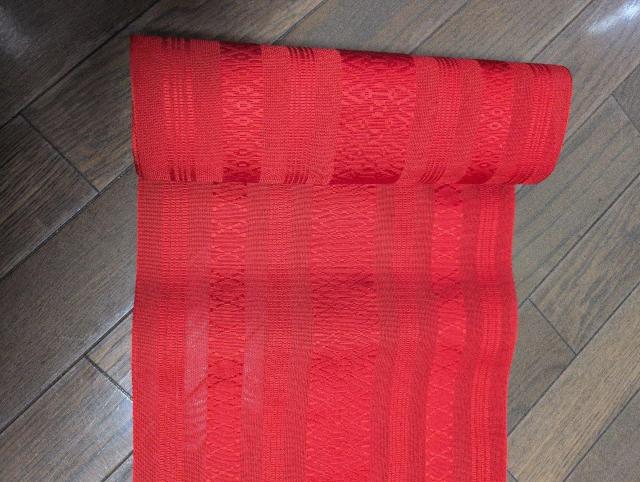 帯反地、夏物、赤 < 女性ファッション  帯反地、夏物、赤 < 女性ファッションの