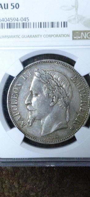 1868年 BB ナポレオン3世 5フラン銀貨弊 < ホビー 1868年 BB ナポレオン3世 5フラン銀貨弊 < ホビーの