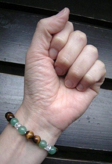 アベンチュリンxタイガーアイxカット水晶ブレスレット < 女性アクセサリー/時計 アベンチュリンxタイガーアイxカット水晶ブレスレット < 女性アクセサリー/時計の