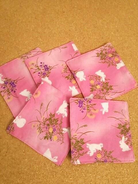 ハンドメイド 和柄コースター(うさぎ ピンク)5枚セット < ペット/手芸/園芸  ハンドメイド 和柄コースター(うさぎ ピンク)5枚セット  < ペット/手芸/園芸の