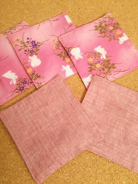 ハンドメイド 和柄コースター(うさぎ ピンク)5枚セット < ペット/手芸/園芸  ハンドメイド 和柄コースター(うさぎ ピンク)5枚セット < ペット/手芸/園芸の