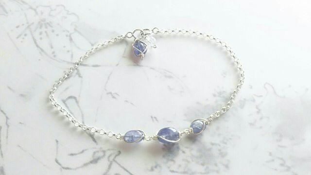 *タンザナイトのチェーンブレスレット*sv 18021 < 女性アクセサリー/時計 *タンザナイトのチェーンブレスレット*sv 18021 < 女性アクセサリー/時計の