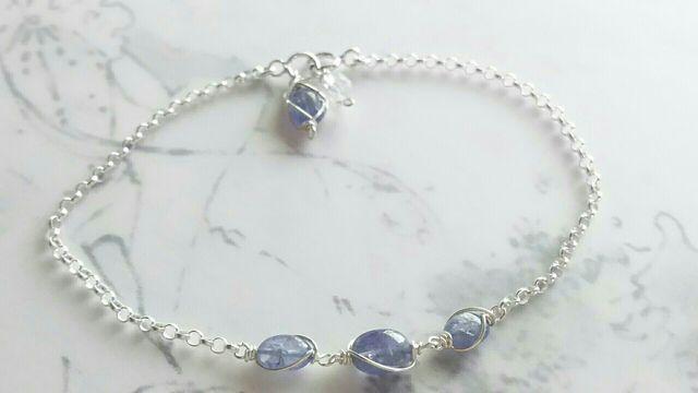 *タンザナイトのチェーンブレスレット*sv 18021 < 女性アクセサリー/時計 *タンザナイトのチェーンブレスレット*sv 18021 < 女性アクセサリー/時計の