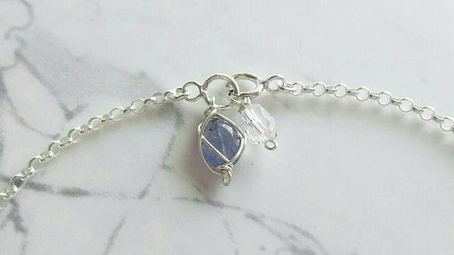 *タンザナイトのチェーンブレスレット*sv 18021 < 女性アクセサリー/時計 *タンザナイトのチェーンブレスレット*sv 18021 < 女性アクセサリー/時計の
