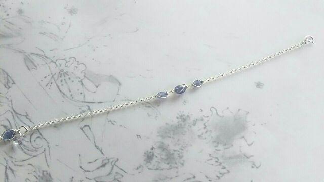 *タンザナイトのチェーンブレスレット*sv 18021 < 女性アクセサリー/時計 *タンザナイトのチェーンブレスレット*sv 18021 < 女性アクセサリー/時計の