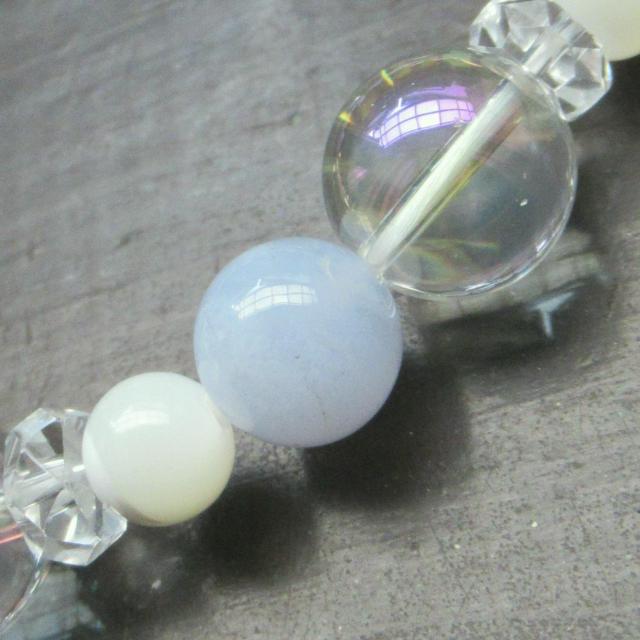 アクアオーラxブルーレースxマザーオブパールブレスレット 天然石 パワーストーン < 女性アクセサリー/時計 アクアオーラxブルーレースxマザーオブパールブレスレット 天然石 パワーストーン < 女性アクセサリー/時計の