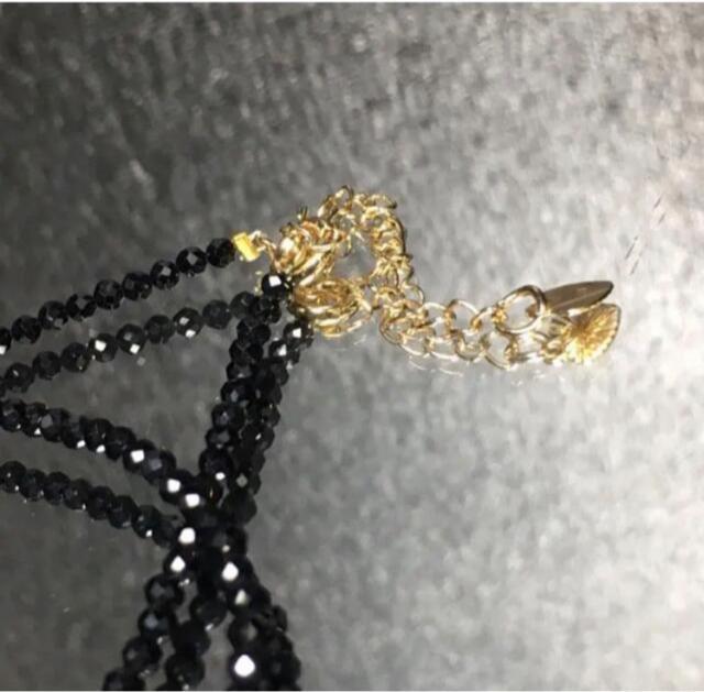 《ネックレス》まるでダイヤの様な輝き 天然石ブラックスピネル アジャスター付き < 男性アクセサリー/時計  《ネックレス》まるでダイヤの様な輝き 天然石ブラックスピネル アジャスター付き < 男性アクセサリー/時計の