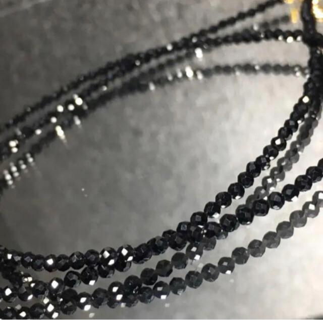 《ネックレス》まるでダイヤの様な輝き 天然石ブラックスピネル アジャスター付き < 男性アクセサリー/時計  《ネックレス》まるでダイヤの様な輝き 天然石ブラックスピネル アジャスター付き < 男性アクセサリー/時計の