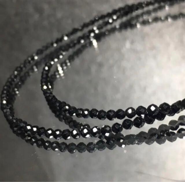 《ネックレス》まるでダイヤの様な輝き 天然石ブラックスピネル アジャスター付き < 男性アクセサリー/時計  《ネックレス》まるでダイヤの様な輝き 天然石ブラックスピネル アジャスター付き < 男性アクセサリー/時計の