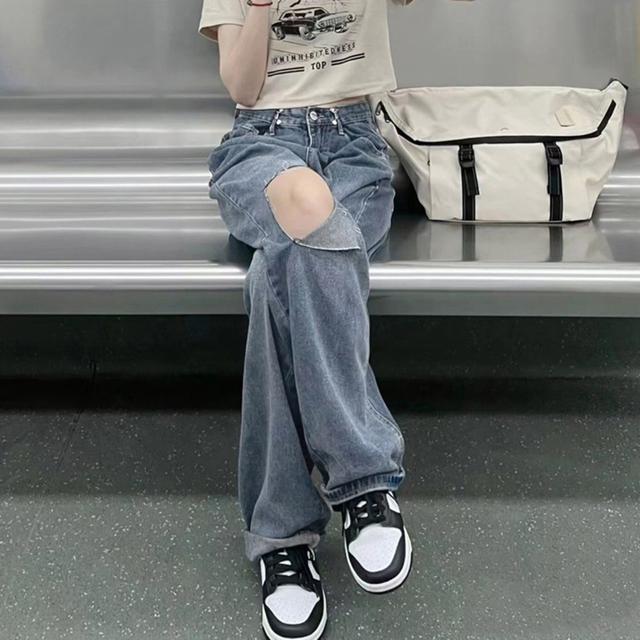 送料無料 新品 デニムパンツ ダメージ ジーンズ 春夏秋 < 女性ファッション  送料無料 新品 デニムパンツ ダメージ ジーンズ 春夏秋 < 女性ファッションの