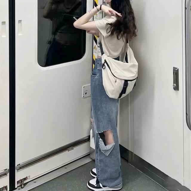 送料無料 新品 デニムパンツ ダメージ ジーンズ 春夏秋 < 女性ファッション  送料無料 新品 デニムパンツ ダメージ ジーンズ 春夏秋 < 女性ファッションの