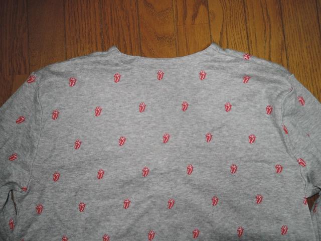 HYSTERIC GLAMOUR ヒステリックグラマー × ローリングストーンズ カーディガン M 灰 薄手 ドット柄 < ブランド  HYSTERIC GLAMOUR ヒステリックグラマー × ローリングストーンズ カーディガン M 灰 薄手 ドット柄 < ブランドの