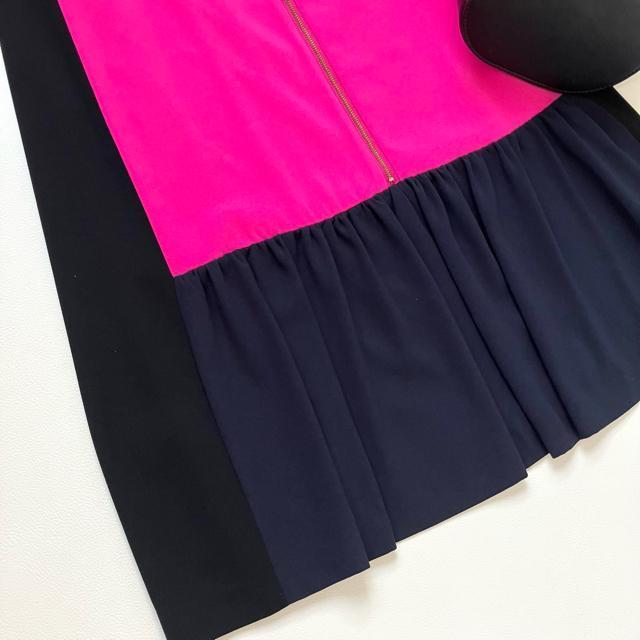 ◆美品◆CROLLA◆バイカラーノースリーブチュニック◆黒×ピンク×ネイビー◆M < 女性ファッション  ◆美品◆CROLLA◆バイカラーノースリーブチュニック◆黒×ピンク×ネイビー◆M < 女性ファッションの