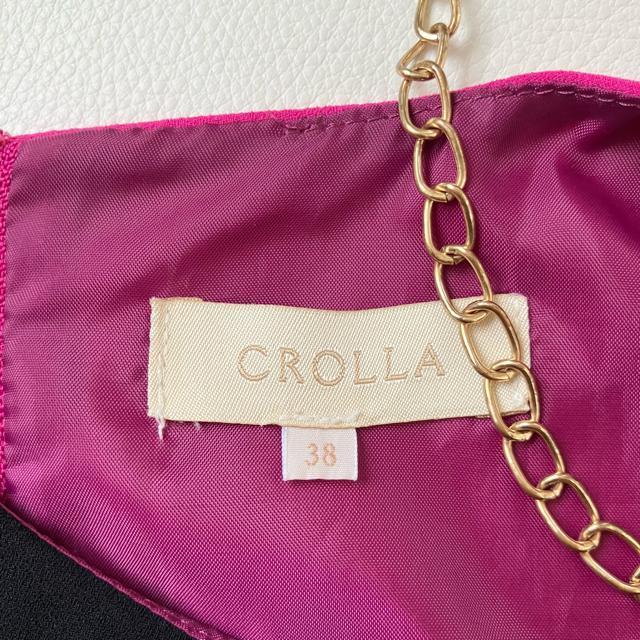 ◆美品◆CROLLA◆バイカラーノースリーブチュニック◆黒×ピンク×ネイビー◆M < 女性ファッション  ◆美品◆CROLLA◆バイカラーノースリーブチュニック◆黒×ピンク×ネイビー◆M < 女性ファッションの