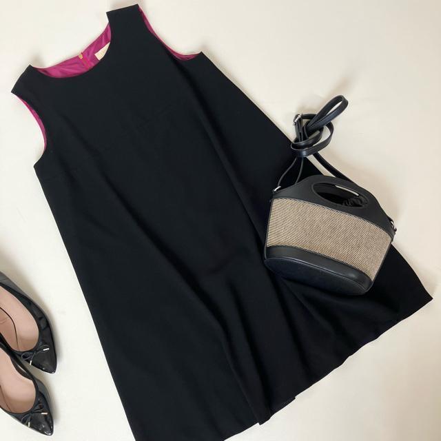 ◆美品◆CROLLA◆バイカラーノースリーブチュニック◆黒×ピンク×ネイビー◆M < 女性ファッション  ◆美品◆CROLLA◆バイカラーノースリーブチュニック◆黒×ピンク×ネイビー◆M < 女性ファッションの