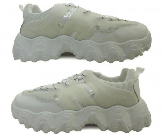 1円~C554新品Love Hunte厚底レースアップ/ダッドスニーカー27a白♂ < 男性ファッション 1円~C554新品Love Hunte厚底レースアップ/ダッドスニーカー27a白♂ < 男性ファッションの