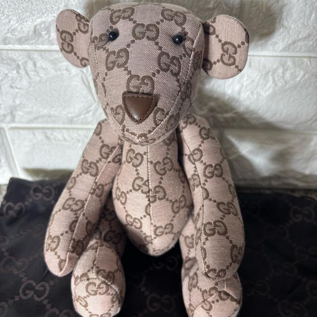 ★新品未使用★GUCCI グッチ GGキャンバス テディベア ぬいぐるみ クマ 熊 布袋付き GG柄 ブラウン系 クマ < ブランド  ★新品未使用★GUCCI グッチ GGキャンバス テディベア ぬいぐるみ クマ 熊 布袋付き GG柄 ブラウン系 クマ < ブランドの