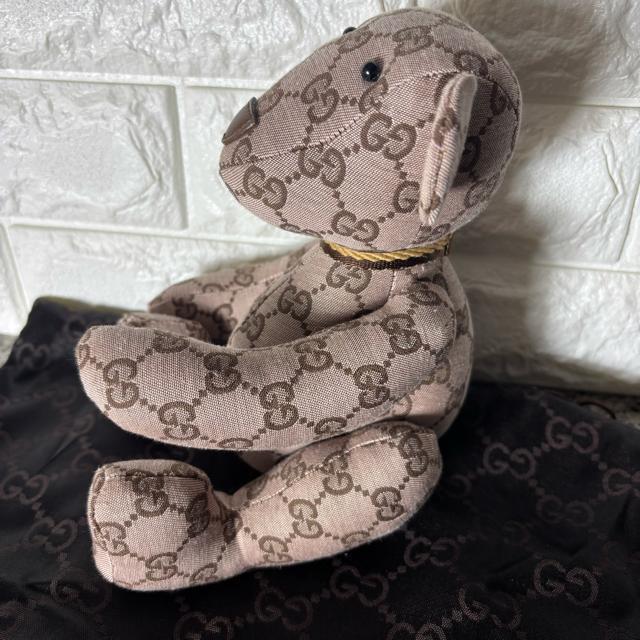 ★新品未使用★GUCCI グッチ GGキャンバス テディベア ぬいぐるみ クマ 熊 布袋付き GG柄 ブラウン系 クマ < ブランド  ★新品未使用★GUCCI グッチ GGキャンバス テディベア ぬいぐるみ クマ 熊 布袋付き GG柄 ブラウン系 クマ < ブランドの