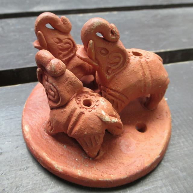 クレイ製 ぞうインセンススタンド*2 お香立て アジアン < インテリア/ライフ クレイ製 ぞうインセンススタンド*2 お香立て アジアン < インテリア/ライフの