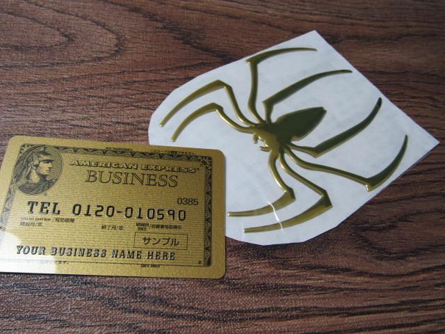 ● 送料無料!珍品 蜘蛛 クモ スパイダー大きい!GOLD ゴールドメッキ仕様 PP製 デカール エンブレム 新品未開封品● < 自動車/バイク ● 送料無料!珍品 蜘蛛 クモ スパイダー大きい!GOLD ゴールドメッキ仕様 PP製 デカール エンブレム 新品未開封品● < 自動車/バイク