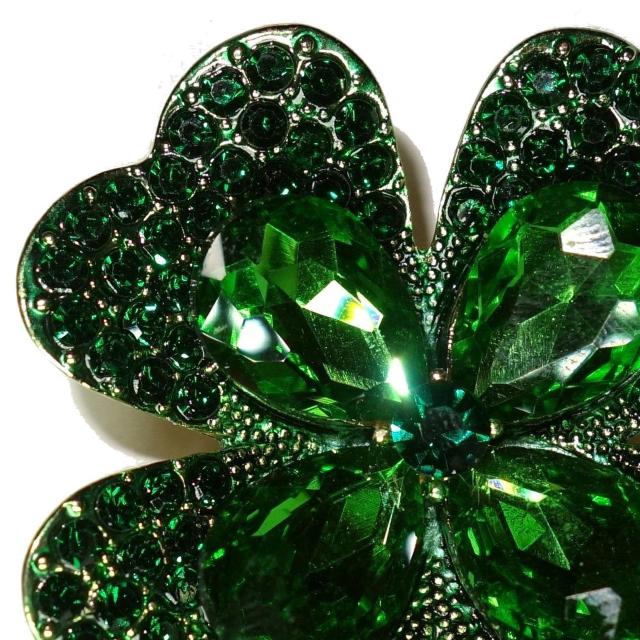 ビッグサイズ 緑色 四葉のクローバー クローバー バッジ ブローチ ラペルピン ピンバッジ ラインストーン < 女性アクセサリー/時計 ビッグサイズ 緑色 四葉のクローバー クローバー バッジ ブローチ ラペルピン ピンバッジ ラインストーン < 女性アクセサリー/時計の