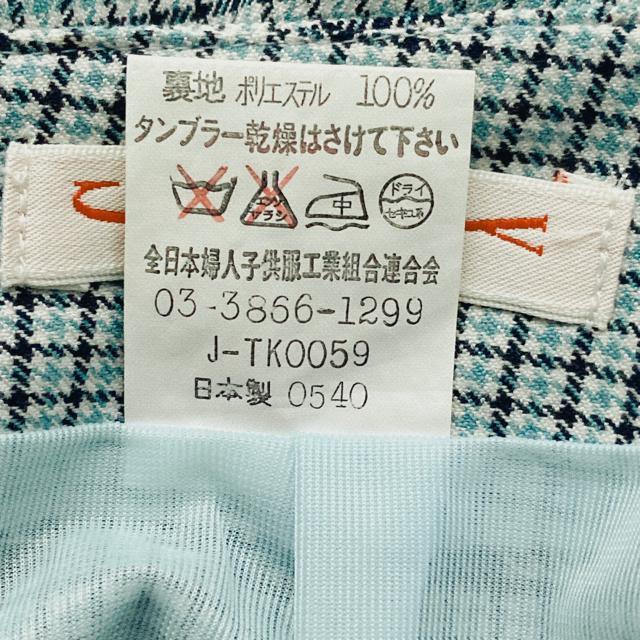 千鳥柄 チェック ミントブルー 膝丈 タイト ペンシル スカート W67 N2m < 女性ファッション  千鳥柄 チェック ミントブルー 膝丈 タイト ペンシル スカート W67 N2m < 女性ファッションの