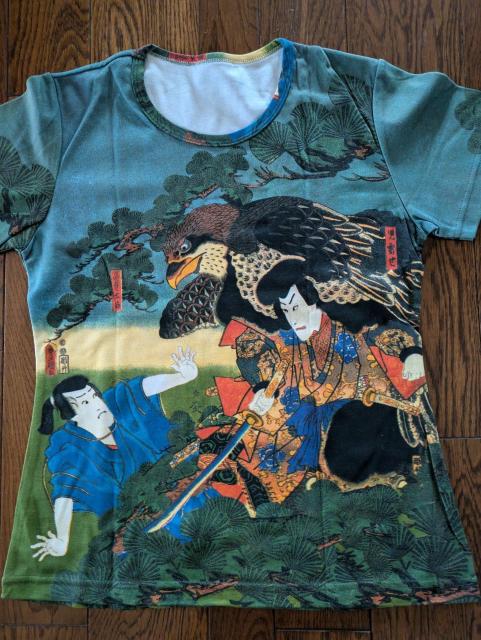 浮世絵Tシャツ 歌舞伎 児雷也  < 女性ファッション  浮世絵Tシャツ 歌舞伎 児雷也  < 女性ファッションの